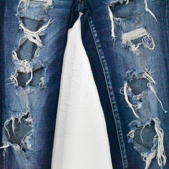 KanCan Jeans Womens 27 Mid Rise Destructed Skinny Distressed Stretch Denim Fray - Picture 5 of 14